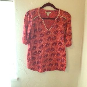 Lucky Brand Three-Quarter Sleeve Top